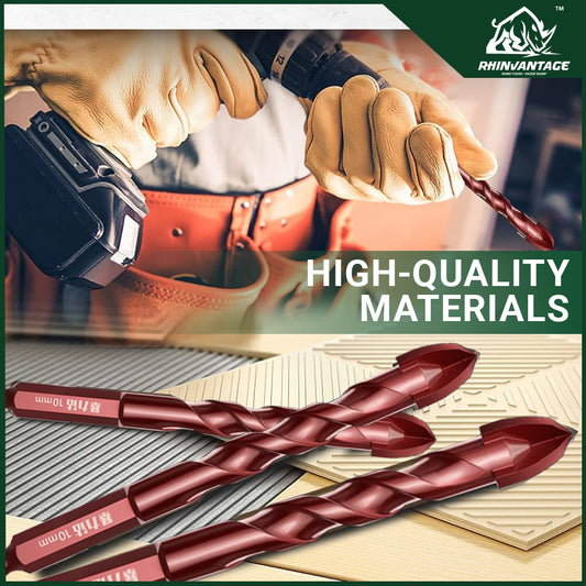 4-Edge Cross Hex Drill Bit | Concrete, Tile, Glass, and Metal (3mm - 12mm)