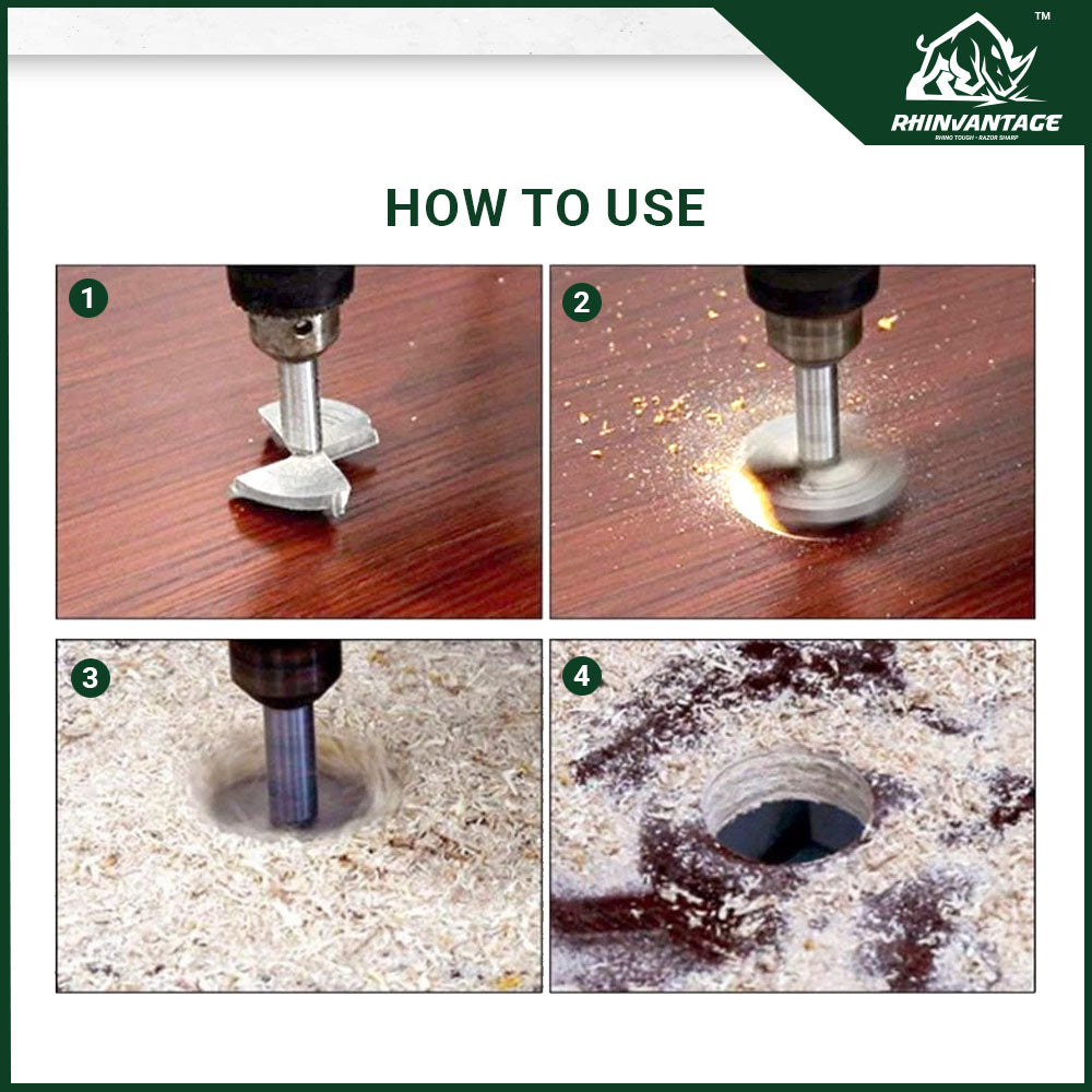 Tungsten Carbide Forstner Wood Drill Bit | Wood, Plastic, Gypsum Board (15mm - 60mm)