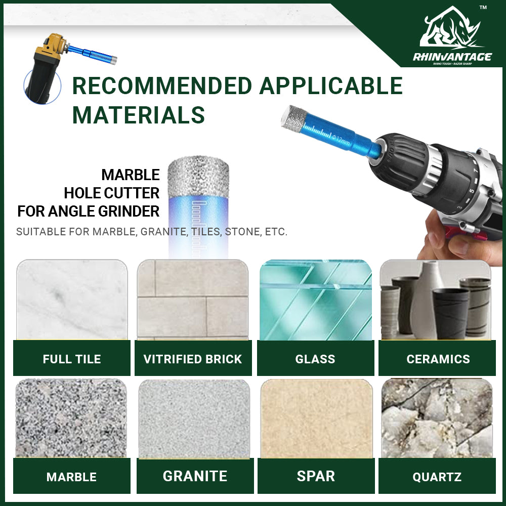 Blue Marble Hole Opener | Durable & Precise for Marble Drilling (5mm - 16mm)