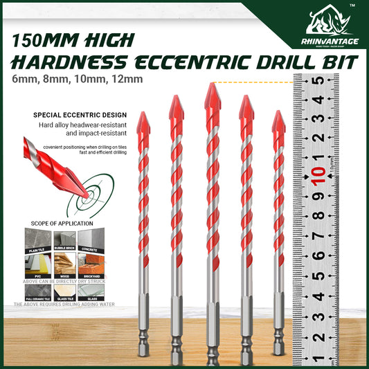 150mm High Hardness Eccentric Drill Bit | Concrete, Tiles, Hard Surfaces and Glass (6mm - 12mm)
