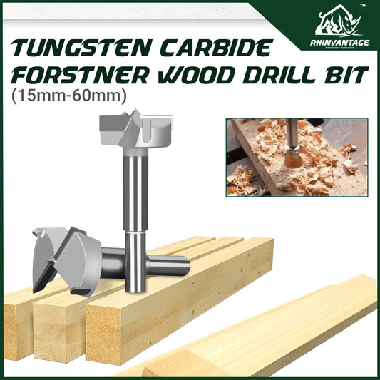 Tungsten Carbide Forstner Wood Drill Bit | Wood, Plastic, Gypsum Board (15mm - 60mm)