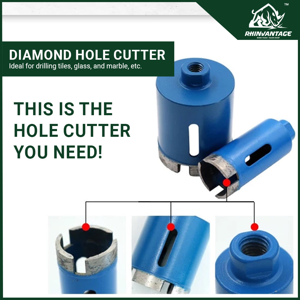 M10 Diamond Hole Cutter for Angle Grinder | Stone, Marble, and Tile (6mm - 12mm)