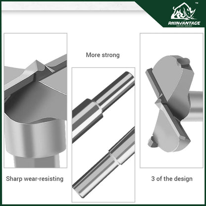 Tungsten Carbide Forstner Wood Drill Bit | Wood, Plastic, Gypsum Board (15mm - 60mm)